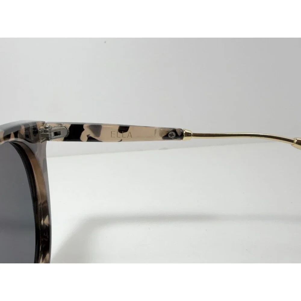 I-SEA Ella Polarized Round Cat Eye Sunglasses Light Tortoise Frame Gray Lenses